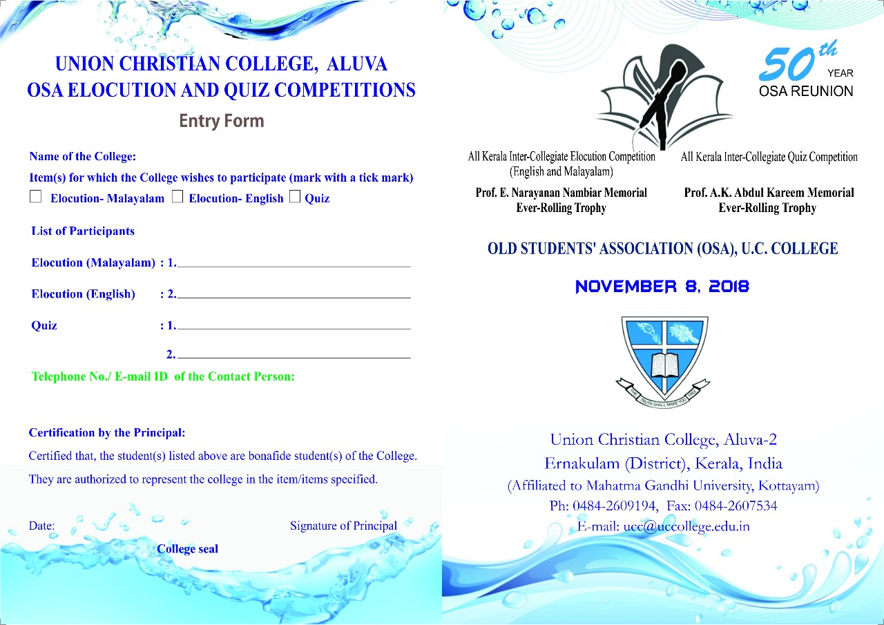Intercollegiate Quiz and Elocution competitions