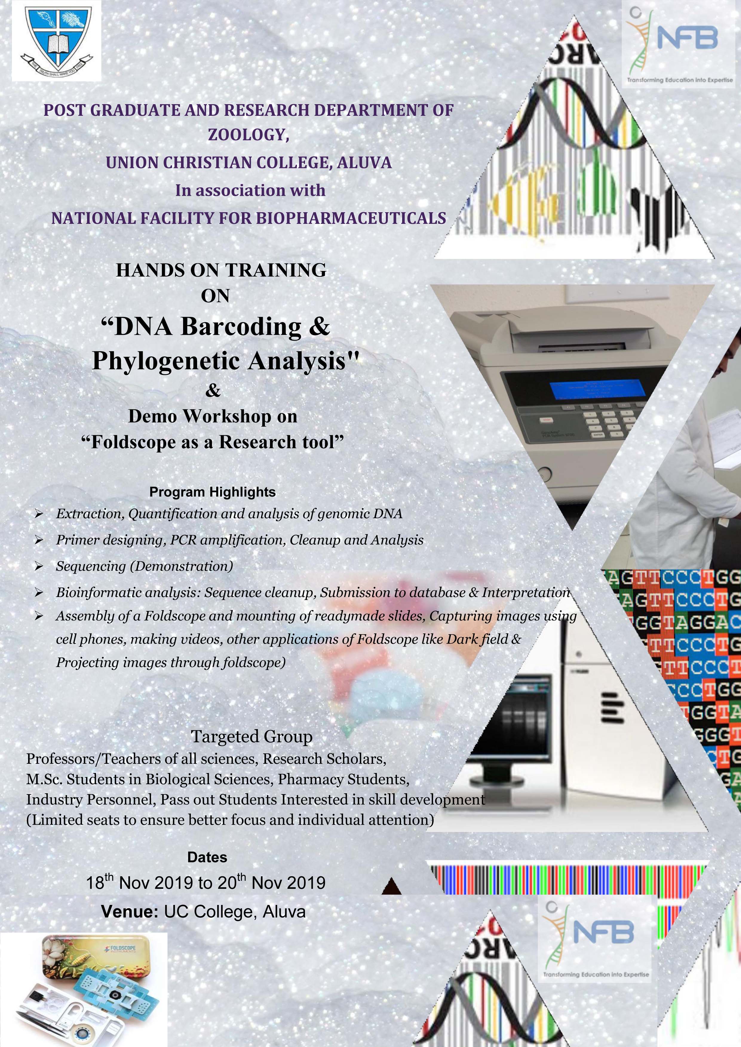 DNA Barcoding & Phylogenetic Analysis Workshop