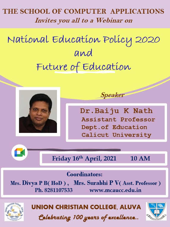 Webinar on ‘National Educational Policy 2020 and future of Education’