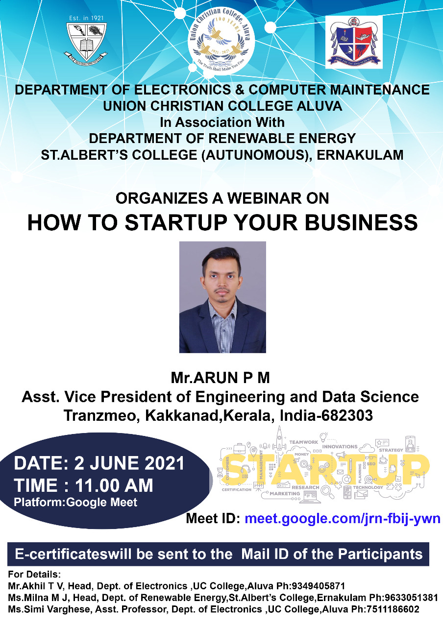 Webinar on “HOW TO STARTUP YOUR BUSINESS”