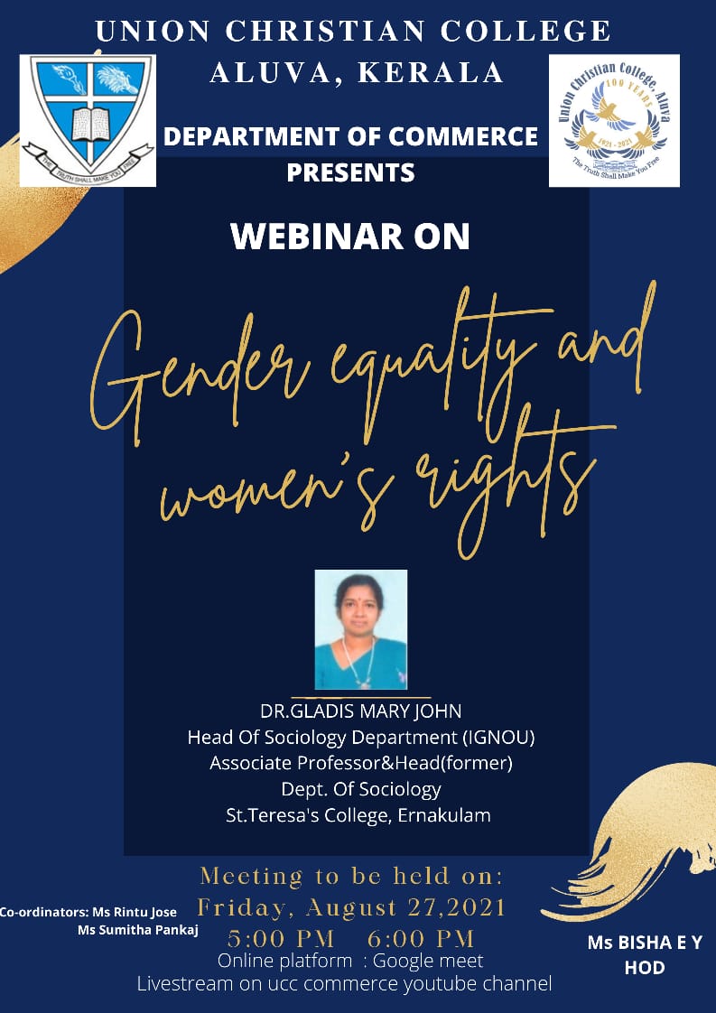 Webinar – Gender Equality and Women’s Rights.