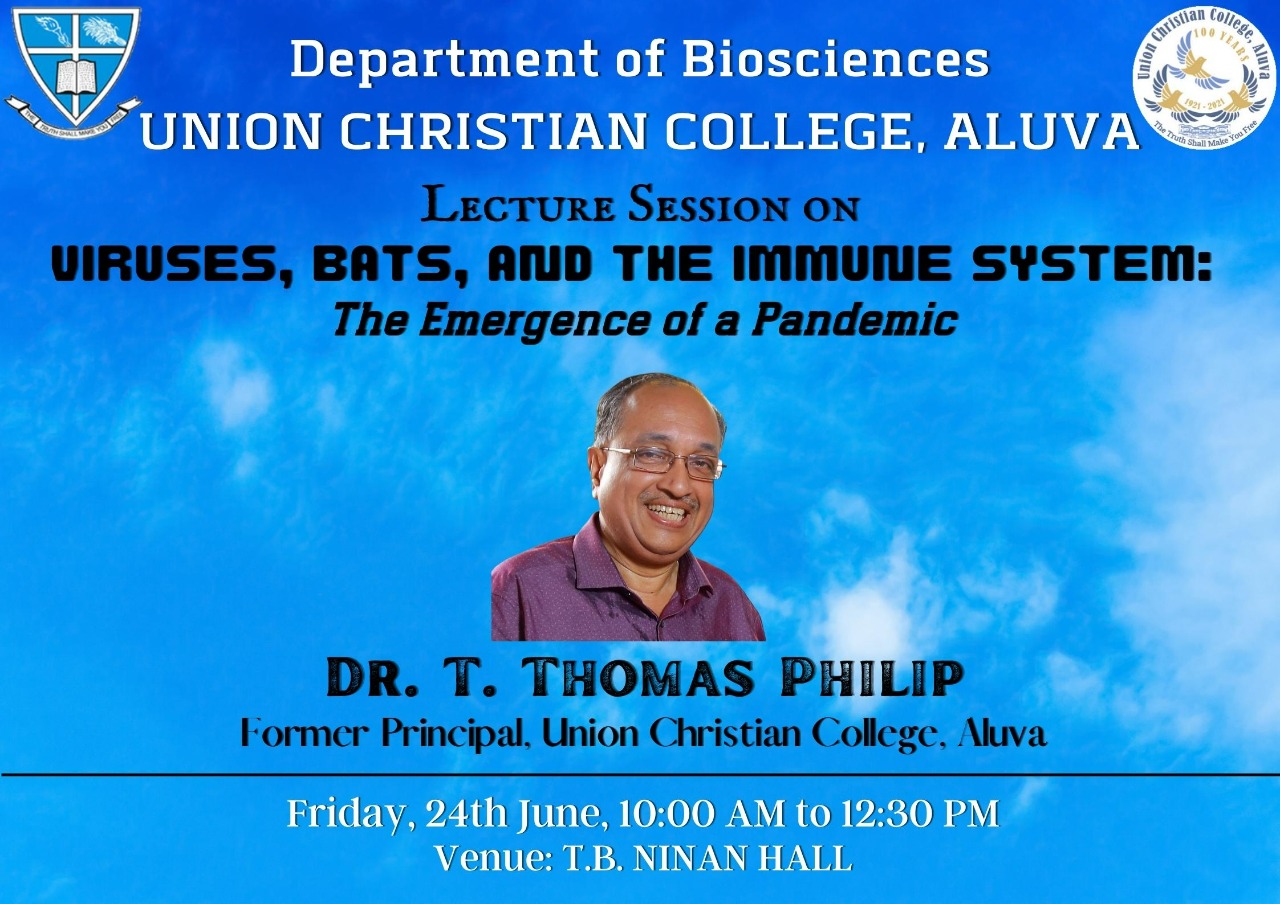 Seminar – “VIRUSES, BATS, AND THE IMMUNE SYSTEM: The Emergence of a Pandemic”