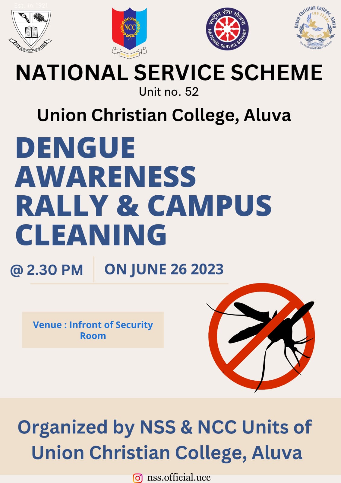 DENGUE AWARENESS RALLY & CAMPUS CLEANING PROGRAM