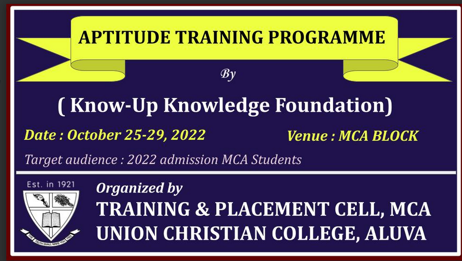 APTITUDE TRAINING PROGRAMME