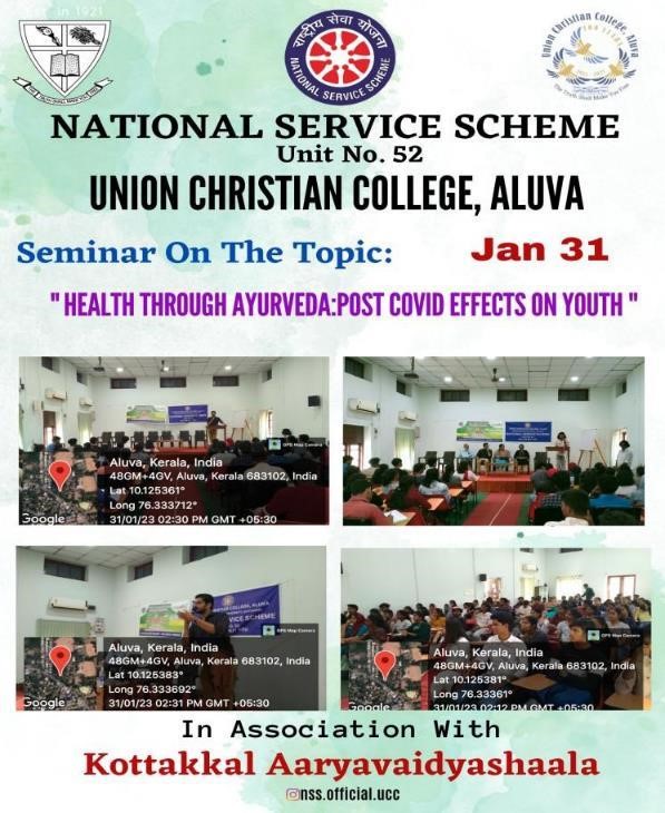 SEMINAR ON “HEALTH THROUGH AYURVEDA  & POST-COVID EFFECTS ON YOUTH”