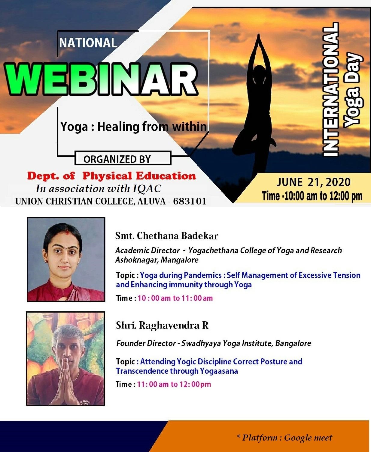 NATIONAL WEBINAR – YOGA HEALING FROM WITHIN