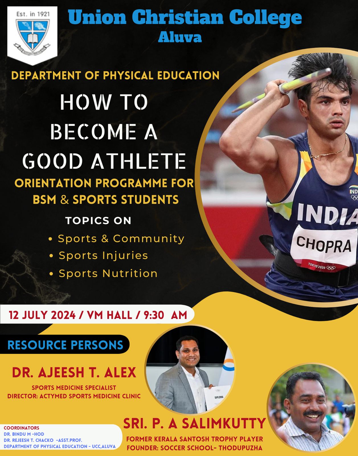 Orientation Programme for BSM and Sports Students