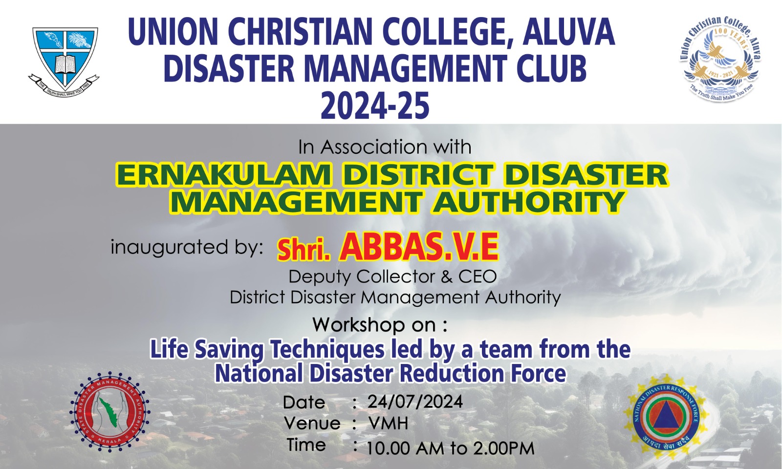 Workshop on Life Saving Techniques – Disaster Management Club
