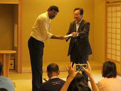 Dr. Justin R. Nayagam won outstanding paper award in the IFABL-2016